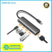 Adapter USB-C to HDMI, 3 USB 3.0 hỗ trợ sạc PD Ugreen 50209