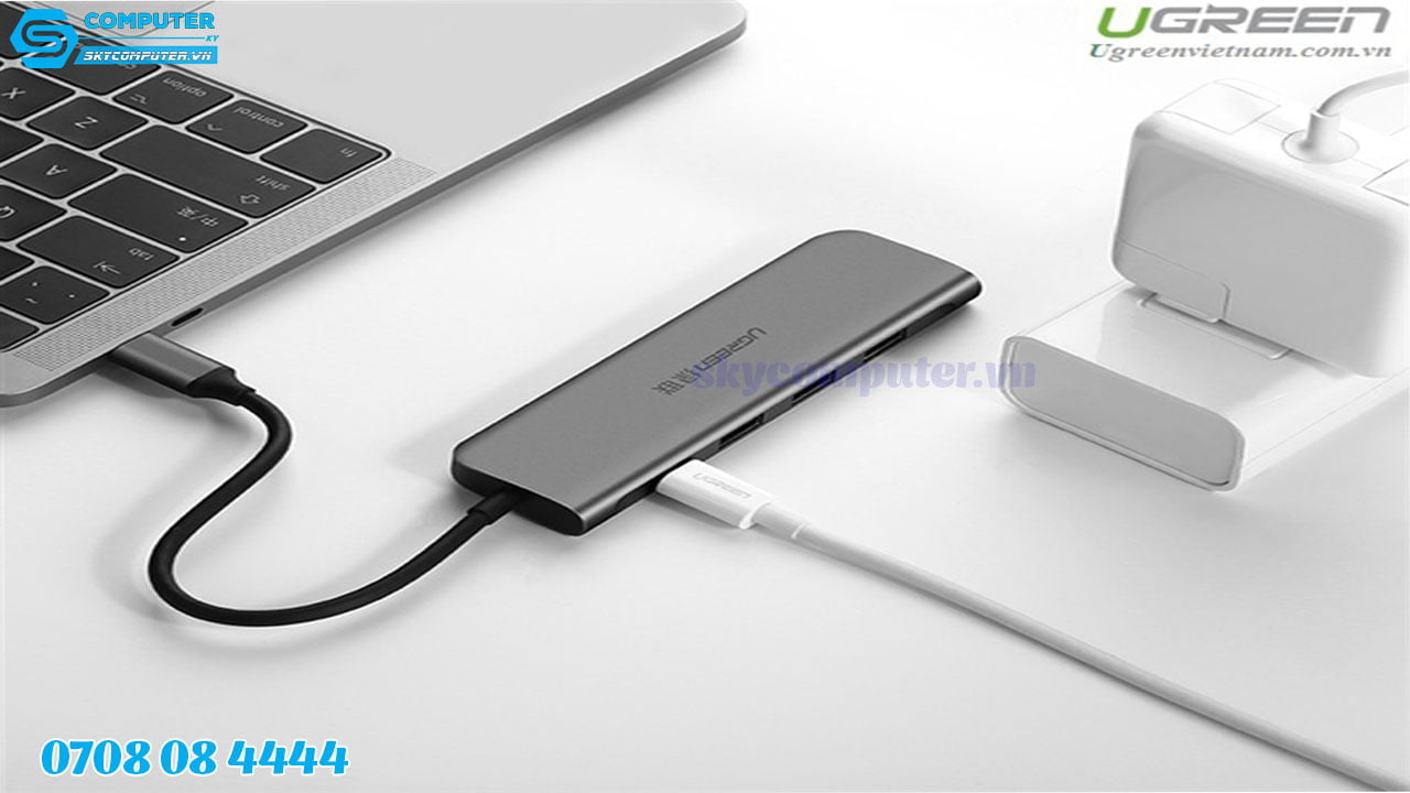 adapter-usb-c-to-hdmi-3-usb-3-0-ho-tro-sac-pd-ugreen-502092