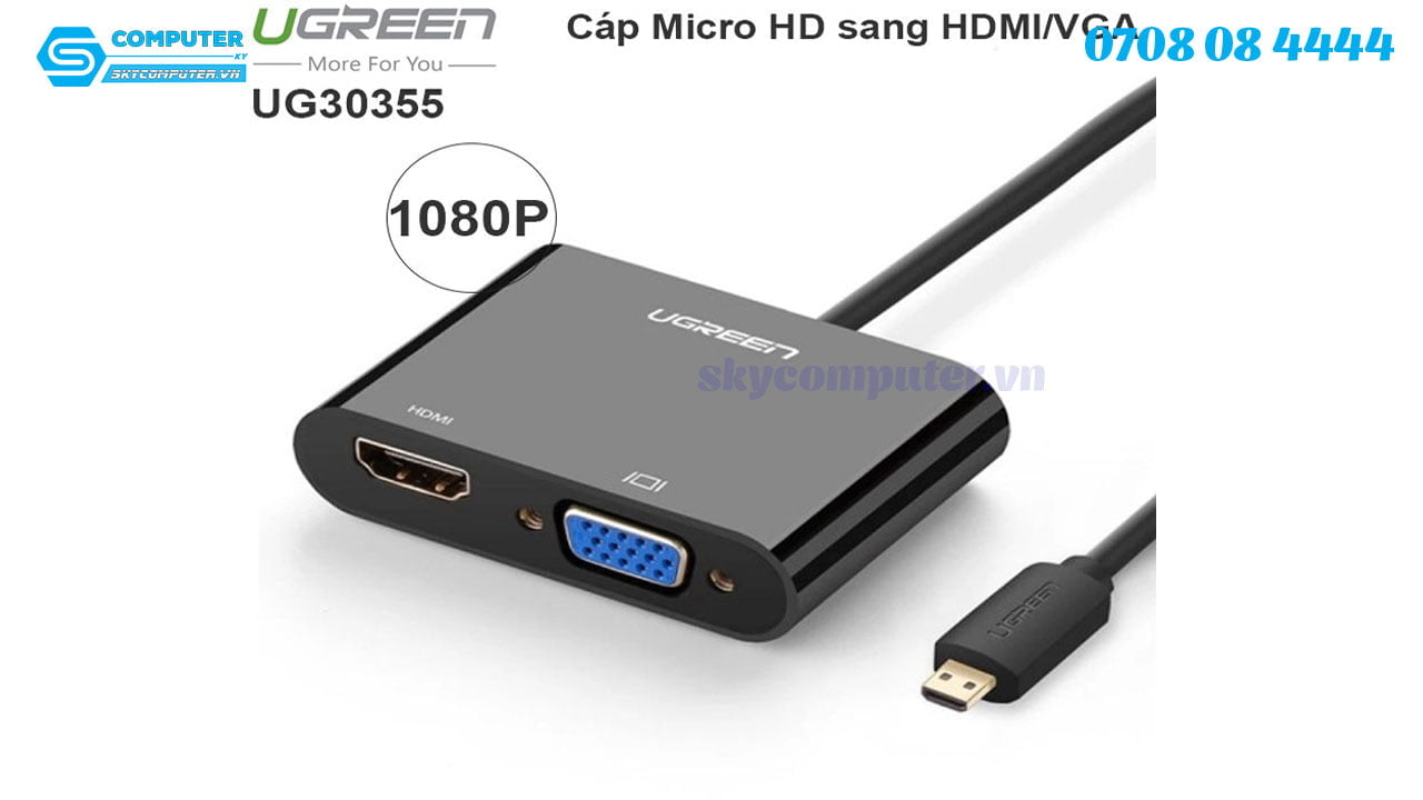 cap-chuyen-doi-micro-hdmi-ra-hdmi-vga-ugreen-303552