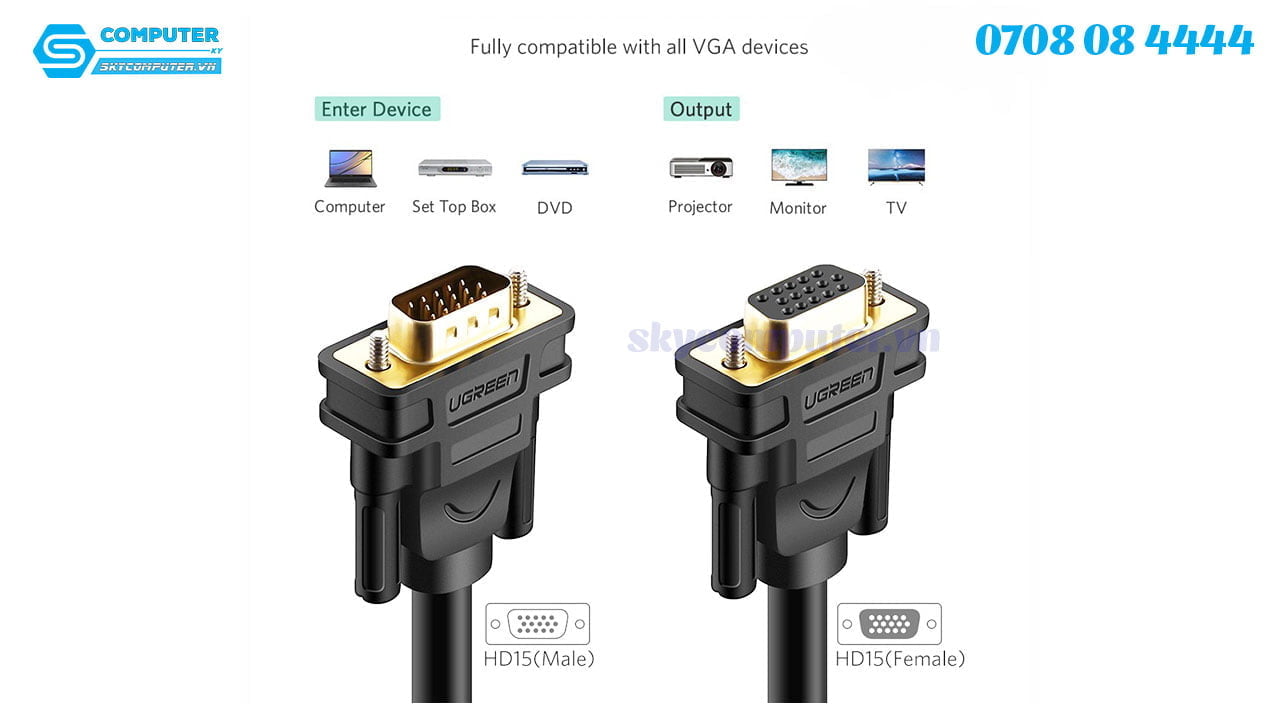 cap-db15-vga-noi-dai-3m-ugreen-116152