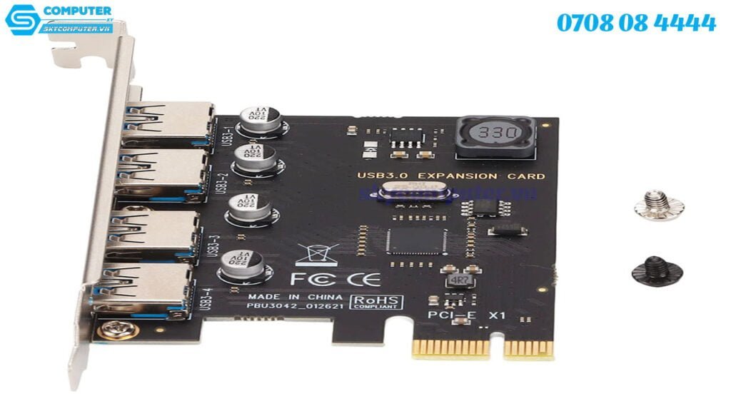 Card PCIe x1 to 4 USB 3.0 chipset VL805