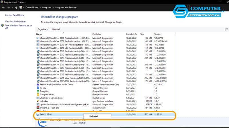 go-bo-phien-ban-da-cai-dat-cua-phan-mem-skycomputer