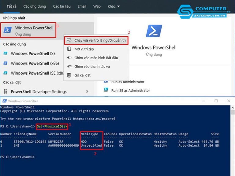 Powershell Ssd Cách kiểm tra máy tính đang sử dụng ổ SSD hay HDD
