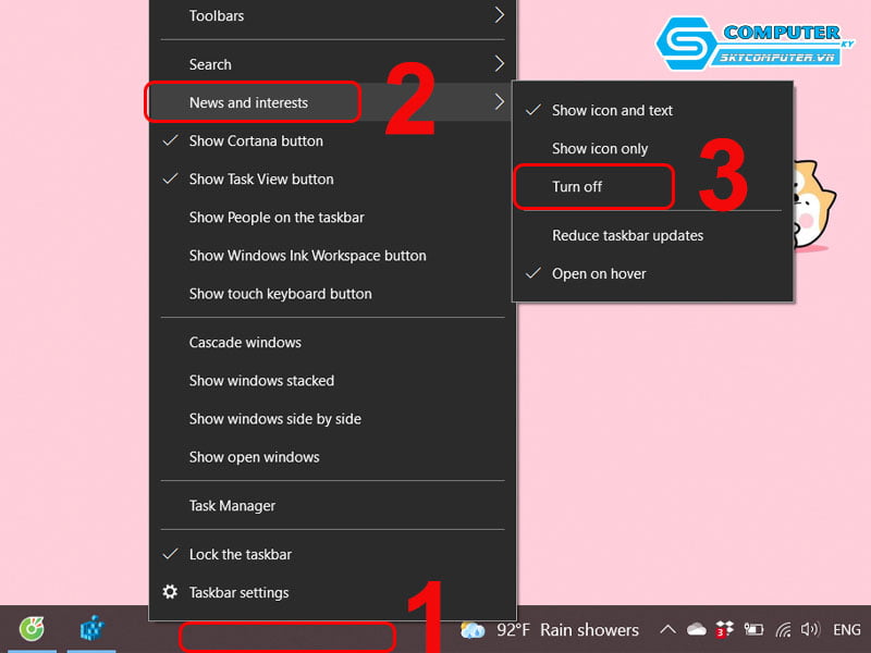 Cach-tat-hien-thi-thoi-tiet-tin-tuc-tren-thanh-taskbar-skycomputer